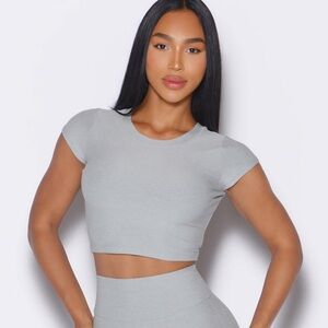 Bombshell Sportswear Light Gray Crop Top